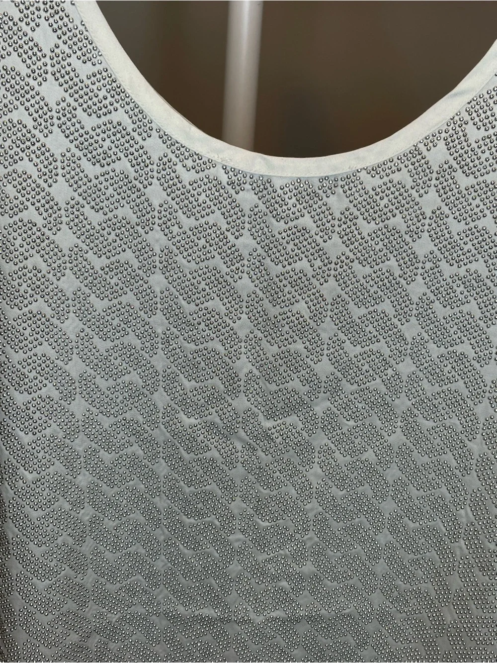 Rebecca Minkoff 100% Modal Silver Stud Embellished Tank Top